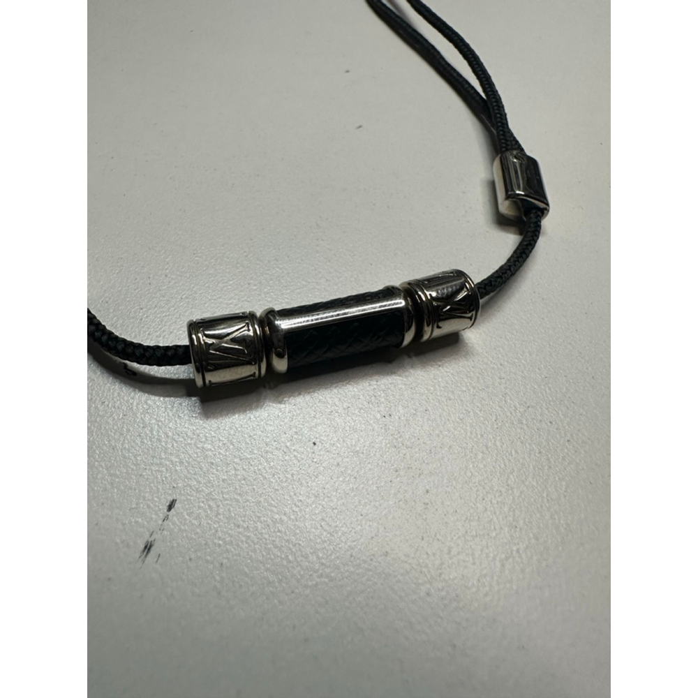 Women's Louis Vuitton Black & Silver Cord Necklace, One Size - Picture 2 of 7